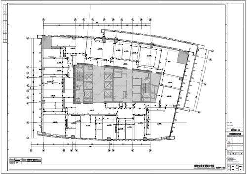 某寫字樓四十七層室內(nèi)裝飾施工圖施工圖裝飾完成面定位尺寸圖