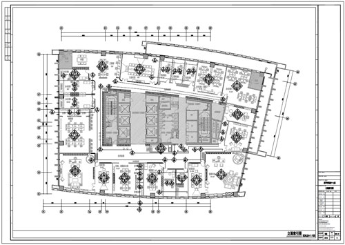 某寫字樓四十七層室內(nèi)裝飾施工圖施工圖立面索引圖