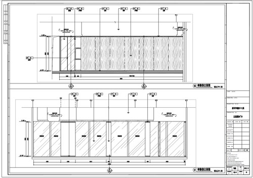 某寫字樓室內(nèi)深化設(shè)計裝飾施工圖銷售部立面圖50-51