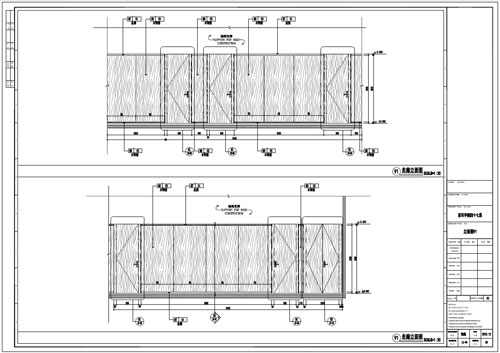 某寫字樓室內(nèi)深化設(shè)計裝飾施工圖走廊立面圖91（二）
