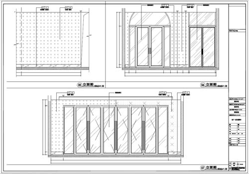 商場深化設(shè)計(jì)施工圖負(fù)一層立面圖06-07