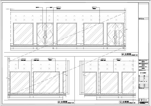 商場深化設(shè)計(jì)施工圖負(fù)一層立面圖09-10