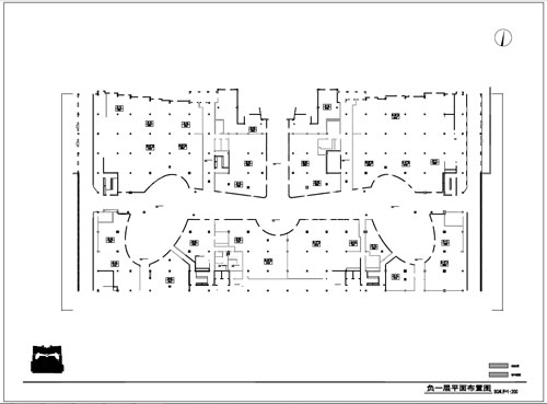 商場深化設(shè)計(jì)施工圖負(fù)一層平面布置圖