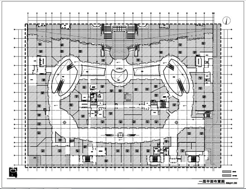 商場深化設(shè)計(jì)施工圖一層平面布置圖