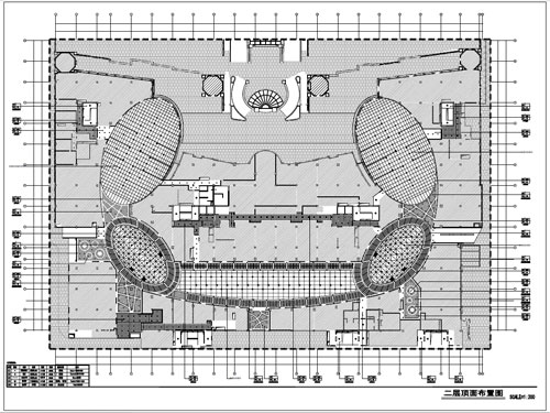 商場深化設(shè)計(jì)施工圖二層頂面布置圖