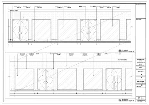 商場深化設(shè)計(jì)施工圖一層立面圖33-34