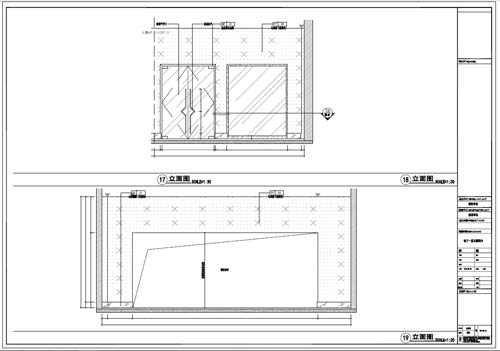 商場深化設(shè)計(jì)施工圖負(fù)一層立面圖17-19