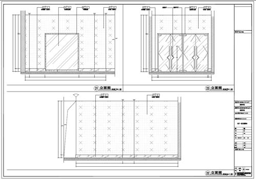 商場深化設(shè)計(jì)施工圖負(fù)一層立面圖21-23