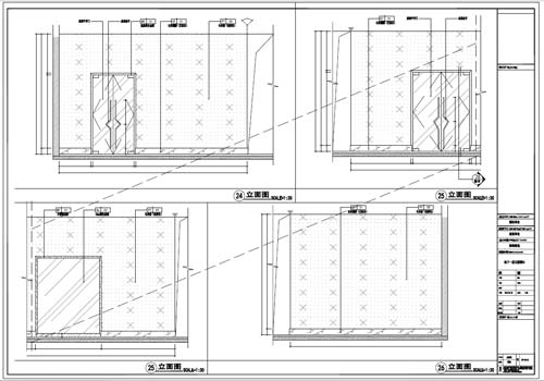 商場深化設(shè)計(jì)施工圖負(fù)一層立面圖24-26