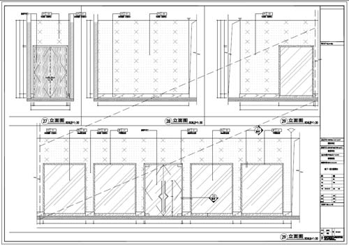 商場深化設(shè)計(jì)施工圖負(fù)一層立面圖27-29