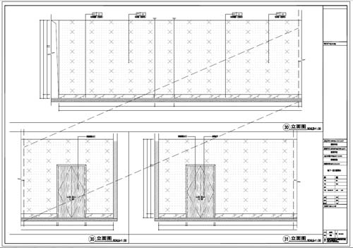 商場深化設(shè)計(jì)施工圖負(fù)一層立面圖30-31