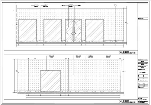 商場深化設(shè)計(jì)施工圖負(fù)一層立面圖43-44