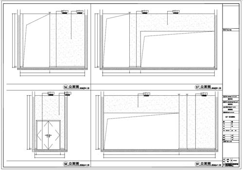 商場深化設(shè)計(jì)施工圖負(fù)一層立面圖56-59