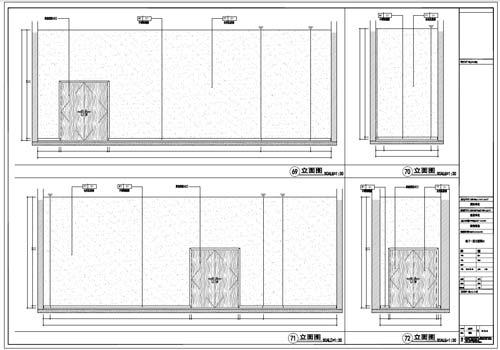 商場深化設(shè)計(jì)施工圖負(fù)一層立面圖69-72