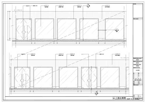 商場深化設計施工圖二層立面圖04