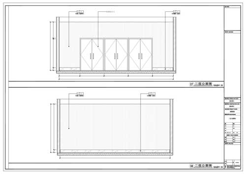 商場深化設計施工圖二層立面圖07-08