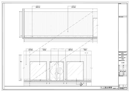 商場深化設計施工圖二層立面圖11-12