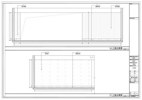 商場深化設計施工圖二層立面圖16-17