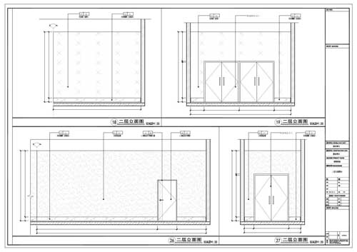 商場深化設計施工圖二層立面圖18/19/26/27