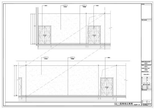 商場深化設(shè)計(jì)施工圖一層立面圖100