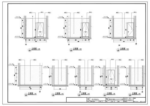 青少年活動(dòng)中心深化設(shè)計(jì)施工圖新風(fēng)機(jī)房/強(qiáng)弱電1/2/3/4/5/6/7/8立面圖