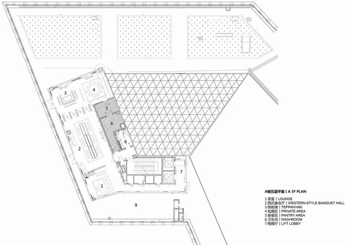 集團(tuán)總部辦公樓五層平面圖